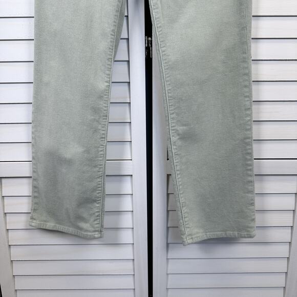 Rollas‎ X Anthropologie Green Original High Rise Straight Corduroy Pants Size 29 - Picture 4 of 10